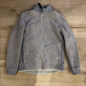 lululemon grey quarter zip fleece jacket